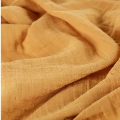 ONINO - Muselina multifunctionala din bumbac 100% organic, HUG.me, Honey Gold, x1 bucata, 120 x 120 cm, certificata GOTS