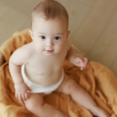 ONINO - Muselina multifunctionala din bumbac 100% organic, HUG.me, Honey Gold, x1 bucata, 120 x 120 cm, certificata GOTS