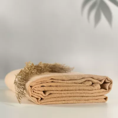 ONINO - Muselina multifunctionala din bumbac 100% organic, HUG.me, Oatmeal Beige, x1 bucata, 120 x 120 cm, certificata GOTS