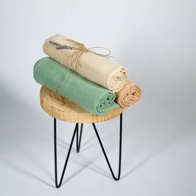 ONINO - Muselina multifunctionala din bumbac 100% organic, HUG.me, Serene Green, x1 bucata, 120 x 120 cm, certificata GOTS