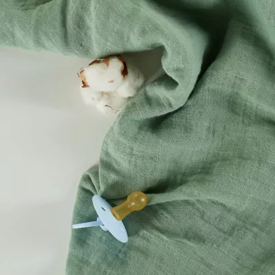 ONINO - Muselina multifunctionala din bumbac 100% organic, HUG.me, Serene Green, x1 bucata, 120 x 120 cm, certificata GOTS