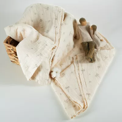 ONINO - Muselina multifunctionala din bumbac 100% organic, SNUGGLE.me, Pure Life, x1 bucata, 120 x 120 cm, certificata GOTS