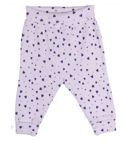 Pantaloni cu manseta din bumbac 100% si imprimeu  soricei 3 luni