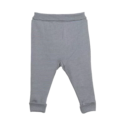 Pantaloni cu mansete - Dungi - Gri deschis 