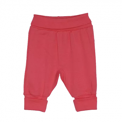 Pantaloni cu mansete - Rosu 3 luni