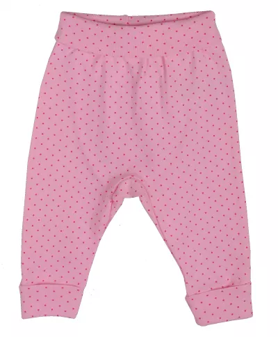 Pantaloni cu mansete din bumbac 100% si picatele rosii 12 luni