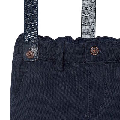 Pantaloni lungi - Chino pique cu bretele - Mayoral 6 luni