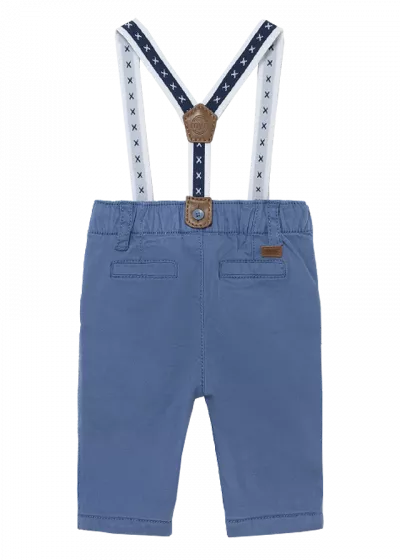 Pantaloni lungi cu bretele - albastru - Mayoral 