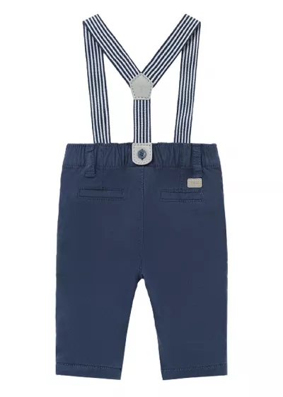 Pantaloni lungi cu bretele - bleumarin - Mayoral  