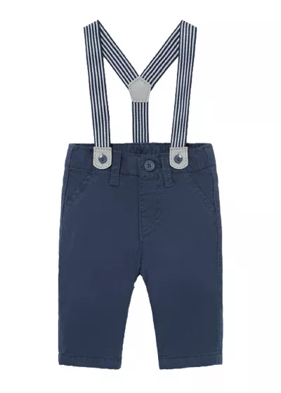 Pantaloni lungi cu bretele - bleumarin - Mayoral  4-6 luni
