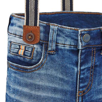 Pantaloni lungi denim cu bretele