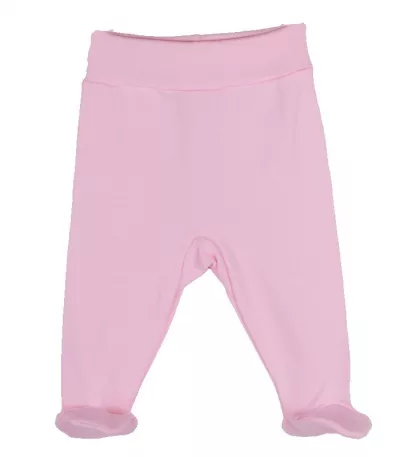 Pantaloni roz pastel cu botosi 0 luni