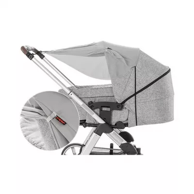 Parasolar premium pentru carucioare bebelusi, protectie solara UPF 50+, gri, Reer ShineSafe Premium 84121