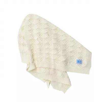 Paturica tricotata - Ecru - BalticBebe