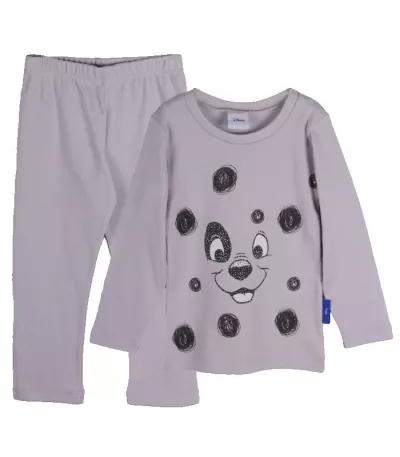 Pijama cu maneca lunga impimeu Dalmatian stilizat 2 ani