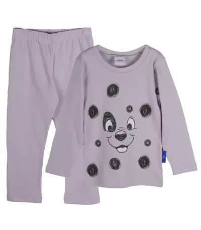 Pijama cu maneca lunga impimeu Dalmatian stilizat 3 ani