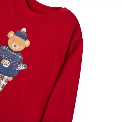 Pijama rosie Urs cu saculet pentru transport - Mayoral   18 luni