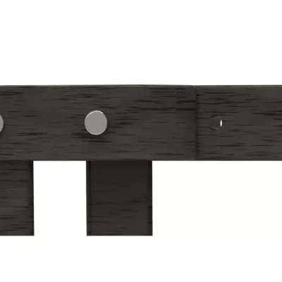 Poarta de siguranta extensibila Noma, 64 – 100 cm, lemn negru, N93743