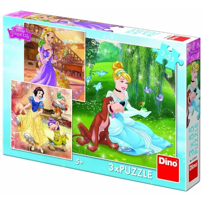 Puzzle 3 in 1 - Printese jucause (55 piese) - Dino Toys