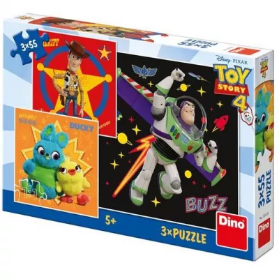 Puzzle 3 in 1 - TOY STORY 4 (55 piese) - Dino Toys