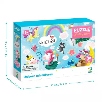 Puzzle - Aventurile magice ale unicornilor (30 piese)