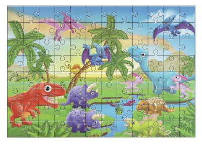 Puzzle cu dinozauri (96 piese)