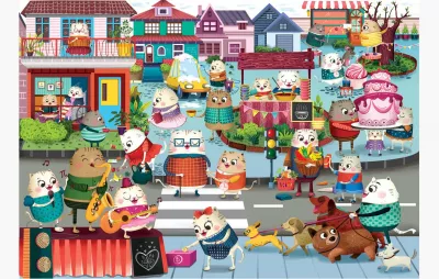 Puzzle cu surprize - Helpfilli (100 piese)