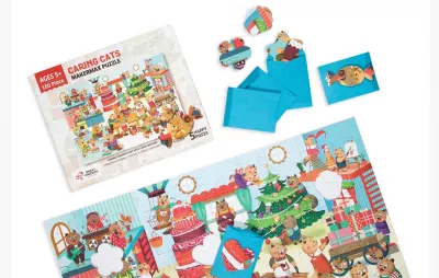 Puzzle cu surprize - Makermax (100 piese)