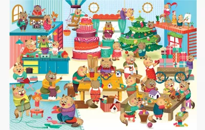 Puzzle cu surprize - Makermax (100 piese)