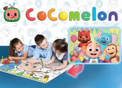 Puzzle de colorat maxi - Cocomelon si prietenii (24 piese)