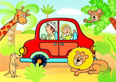 Puzzle de podea - Safari (24 piese) - Dino Toys