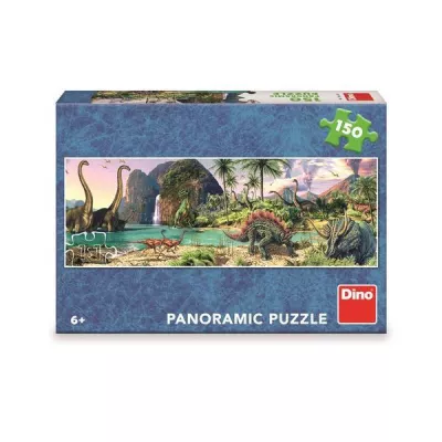 Puzzle - Dinozauri langa lac (150 piese)