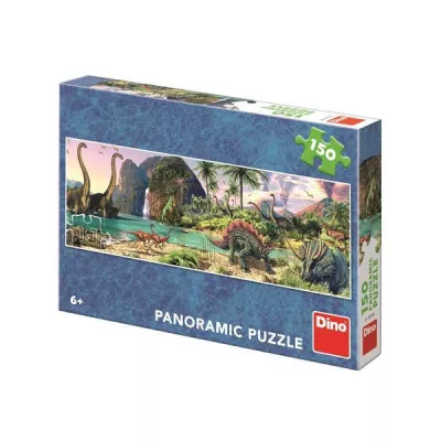 Puzzle - Dinozauri langa lac (150 piese)