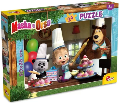 Puzzle - Distractie in bucatarie cu Masha si Ursul (24 piese)