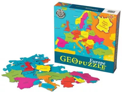 Puzzle geografic - Harta Europei (58 piese) - Dino Toys