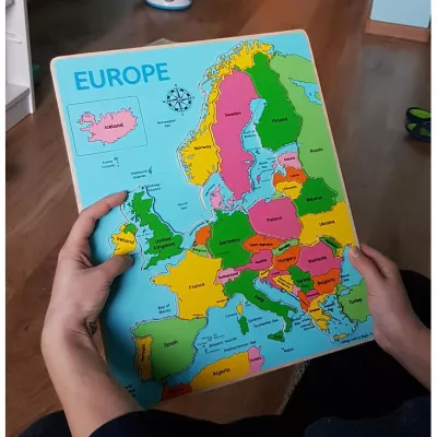 Puzzle incastrat - Harta Europa - BigJigs