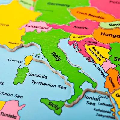 Puzzle incastrat - Harta Europa - BigJigs