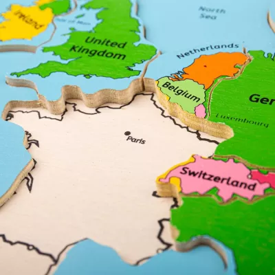 Puzzle incastrat - Harta Europa - BigJigs