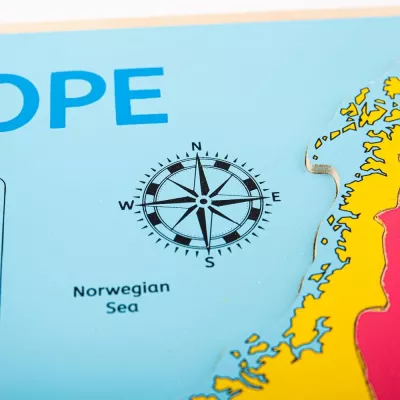 Puzzle incastrat - Harta Europa - BigJigs