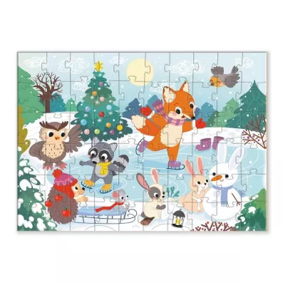 Puzzle - La patinoar (60 piese)