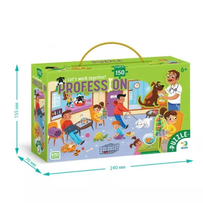 Puzzle meserii - Medic veterinar (150 piese)