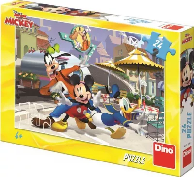 Puzzle - Mickey si prietenii la terasa (24 piese)