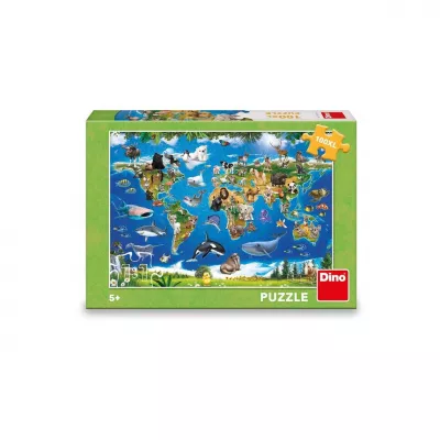 Puzzle XL - Harta animalelor (100 piese)
