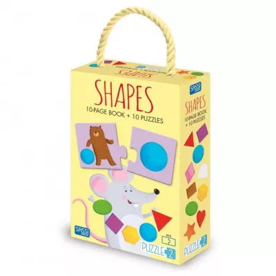 Puzzle (20 piese) cu carte - Forme