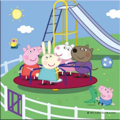 Puzzle 3 in 1 - Purcelusa Peppa in vacanta (55 piese)