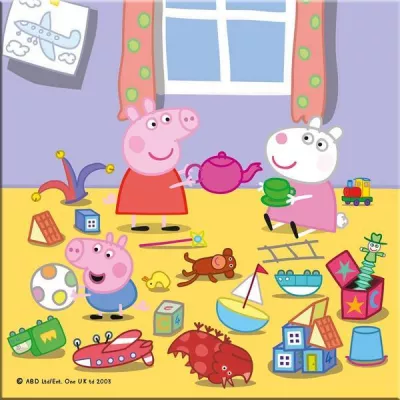 Puzzle 3 in 1 - Purcelusa Peppa in vacanta (55 piese)
