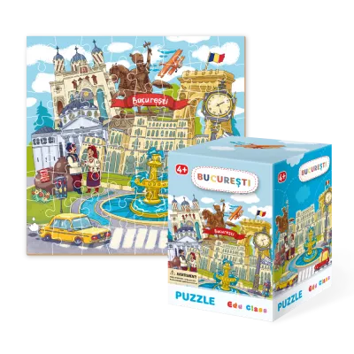 Puzzle - Bucuresti, 64 piese - Edu Class