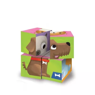 Puzzle cubic - Animalute de companie