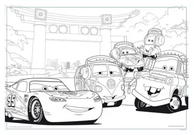 Puzzle de colorat - Cars (108 piese)