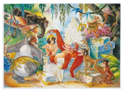 Puzzle de colorat - Cartea junglei (108 piese)